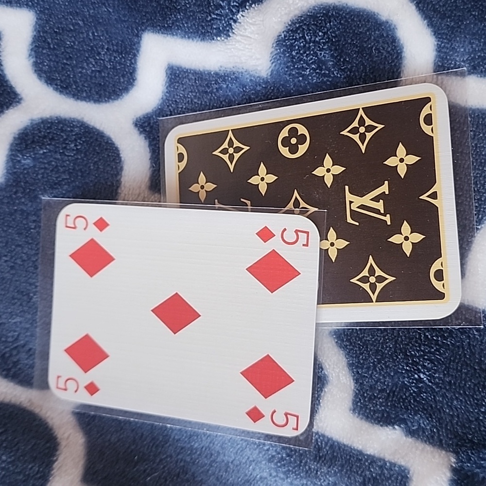 Louis Vuitton Black and Gold Playing Cards